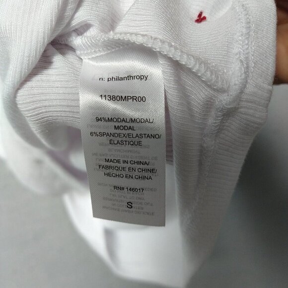 m:philanthropy Marlin Cut Out Tank Womens S White Modal Stretch Ruched Sides - Picture 8 of 8